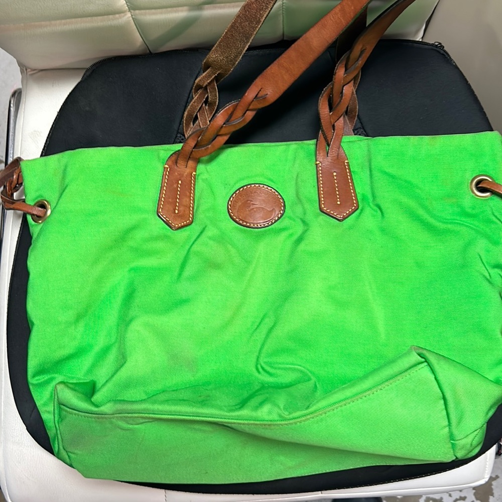 Vintage, lime green Dooney